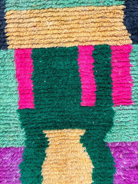 Image 1 of Marokkanischer bunter Boho-Berber-Läuferteppich