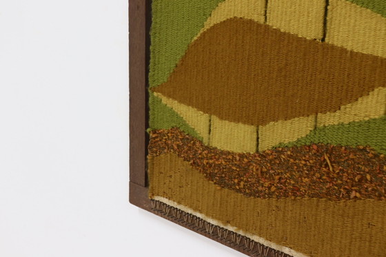 Image 1 of Großer gerahmter dänischer Abstrakt Wolle der 1960er Jahre