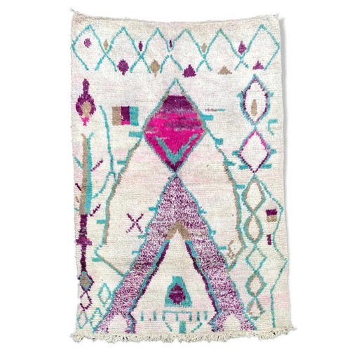 Handgefertigter marokkanischer Modern Boujad-Teppich