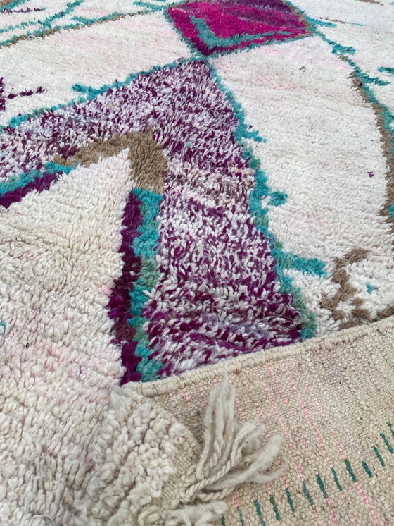 Image 1 of Handgefertigter marokkanischer Modern Boujad-Teppich