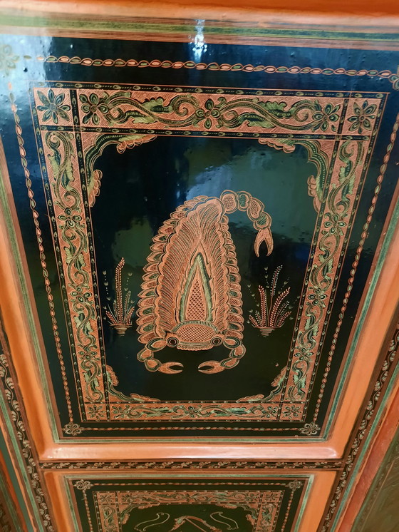 Image 1 of Klassischer Lack-Faltwandschirm aus Birma