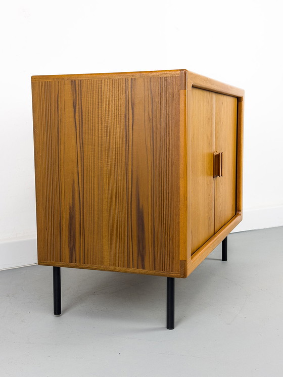 Image 1 of Danish Teak Sideboard with Tambour Doors from CFC Silkeborg, 1980s
