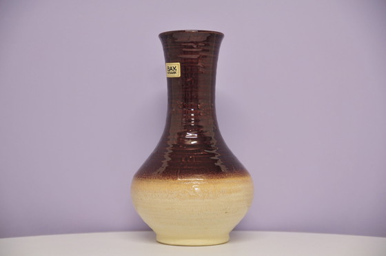 Image 1 of beige & braune westdeutsche Vase Bay