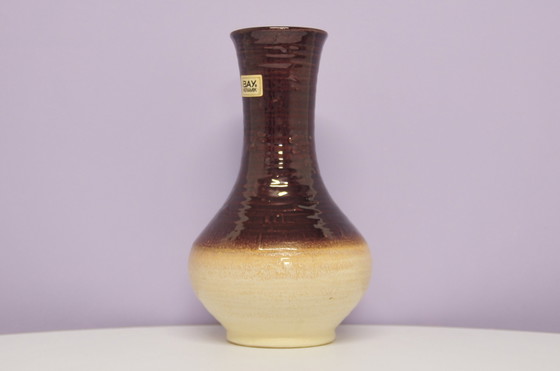 Image 1 of beige & braune westdeutsche Vase Bay