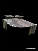 Couchtisch aus Sicilli-Marmor und 2 Beistelltische