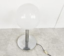 Italienische Tischlampe aus Glas und Chrom, 1960er Jahre