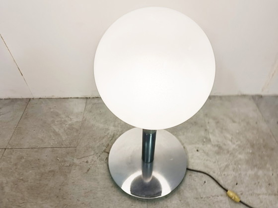 Image 1 of Italienische Tischlampe aus Glas und Chrom, 1960er Jahre