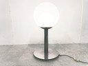Italienische Tischlampe aus Glas und Chrom, 1960er Jahre