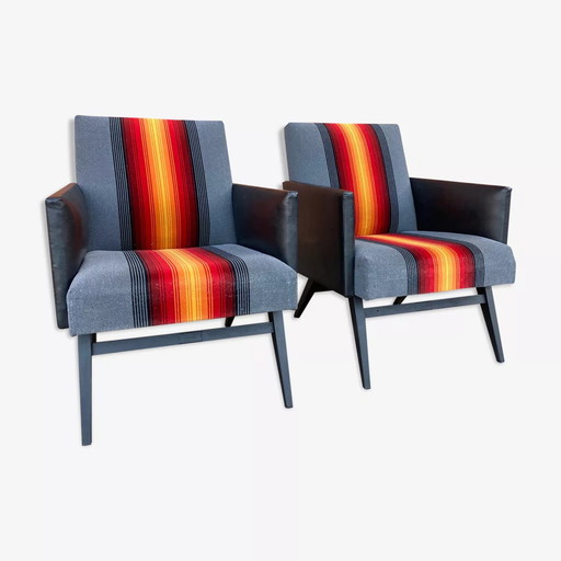 2x Vintage „Feuer“-Sessel