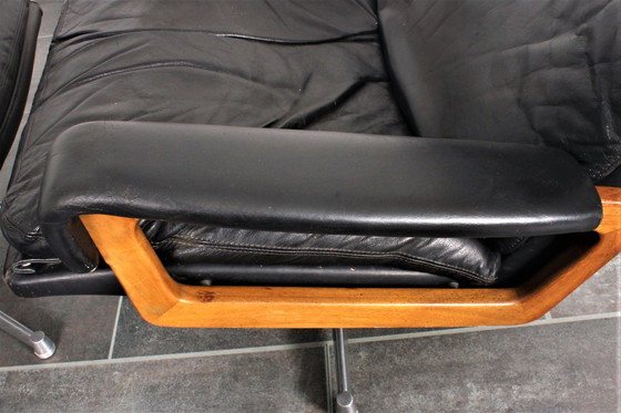 Image 1 of Vintage Strassle King Stuhl + King Fußhocker