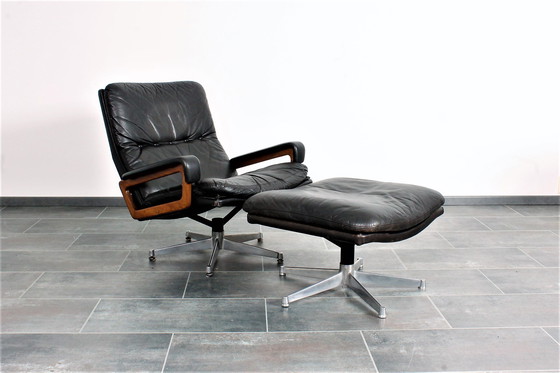 Image 1 of Vintage Strassle King Stuhl + King Fußhocker