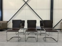 6 Ligne Roset Hans Chair Esszimmerstühle aus braunem Leder