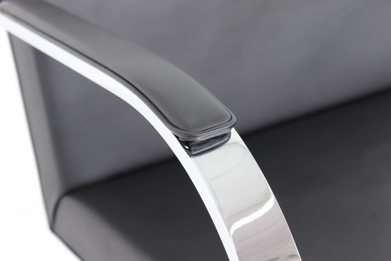 Image 1 of 2x Knoll Int. Brno Chair, Cantilever Chair / Freischwinger Stuhl, Mies van der Rohe,  Chromed flat steel, leather cover