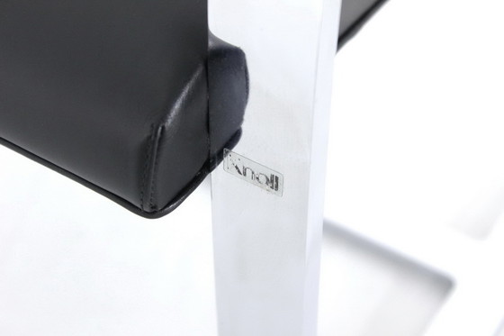 Image 1 of 2x Knoll Int. Brno Chair, Cantilever Chair / Freischwinger Stuhl, Mies van der Rohe,  Chromed flat steel, leather cover