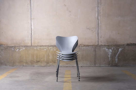 Image 1 of 4x Arne Jacobsen Fritz Hansen Serie 7 Stuhl