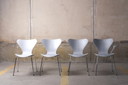 4x Arne Jacobsen Fritz Hansen Serie 7 Stuhl