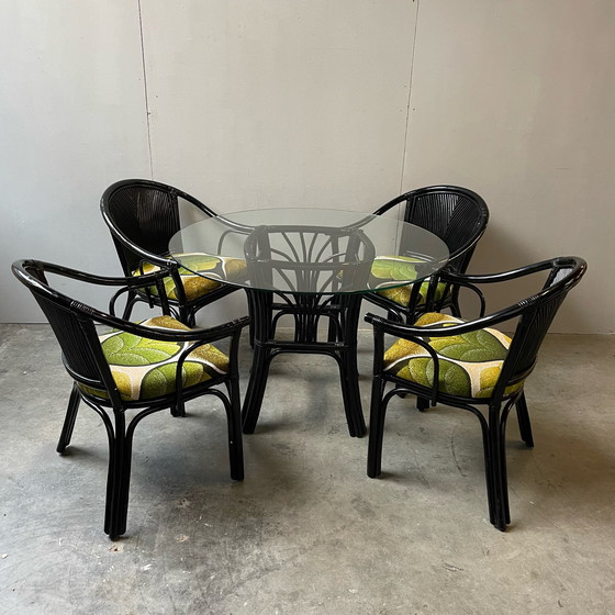 Image 1 of Vintage Esszimmergarnitur aus Bambus