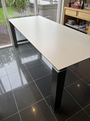 Canarias Designtisch mit 6 Lederstühlen