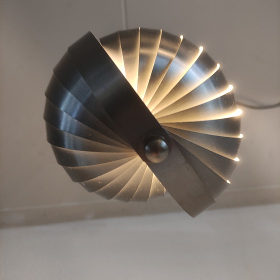 Image 1 of Lamellen-Hängelampe von Henri Mathieu