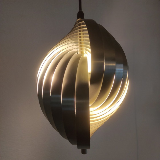 Image 1 of Lamellen-Hängelampe von Henri Mathieu