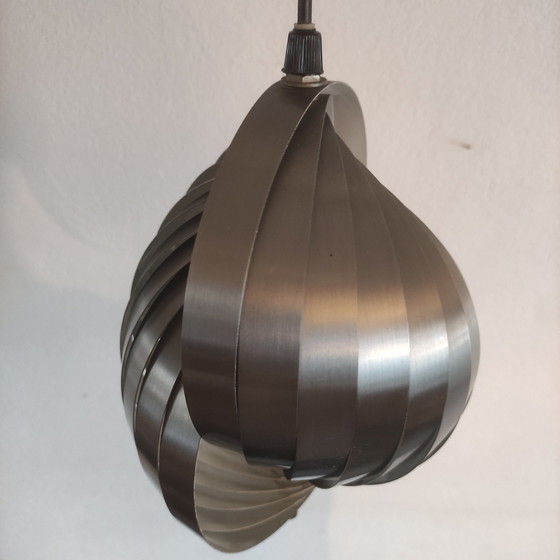 Image 1 of Lamellen-Hängelampe von Henri Mathieu