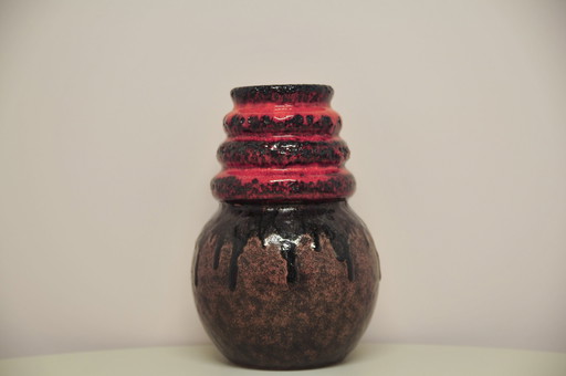 rot-braune Fatlava Westdeutschland Vase