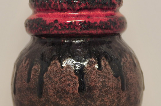 Image 1 of rot-braune Fatlava Westdeutschland Vase