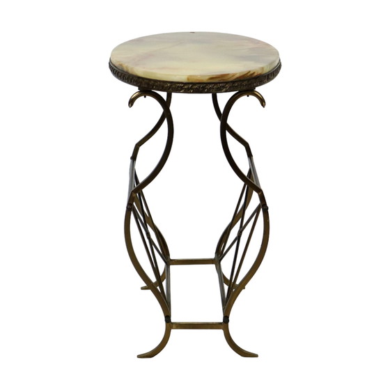 Image 1 of Klassischer Onyx-Beistelltisch oval