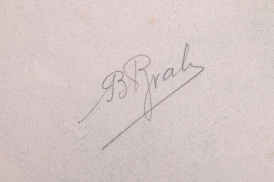 Image 1 of Französischer handgezeichneter Jagdhund mit Rebhuhn, Boris Riab 1898-1975