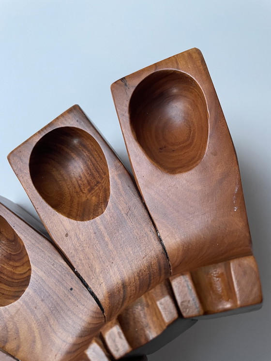 Image 1 of Italma Holz Kunst Schal, entworfen von Jean Gillon