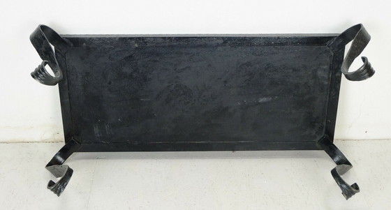 Image 1 of Beistelltisch aus den 1960er Jahren, Mosaik aus Schmiedeeisen aus der mid century 