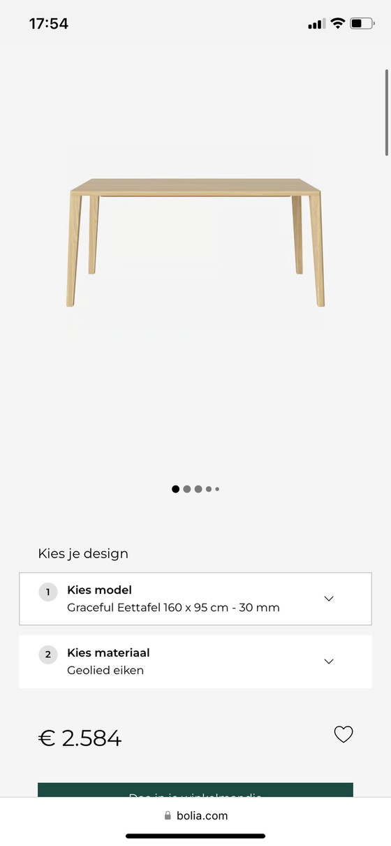 Image 1 of Bolia Graceful 160 x 95 Neuer Esstisch