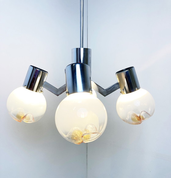 Image 1 of Vintage Mazzega Kronleuchter, 1960er