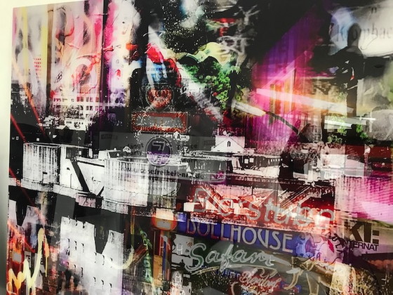 Image 1 of Jasper van den Oever - Accyl GLass Gemälde Hamburg St-Pauli