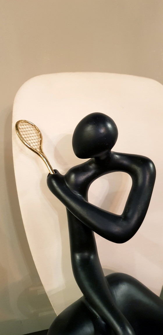 Image 1 of Italienische Vintage Lampe - Tennisspieler - ca. 1970