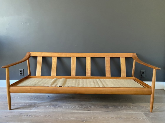 Image 1 of Wilhelm Knoll Anitmott Sofa/Sofa in Kirschholz 60er Jahre