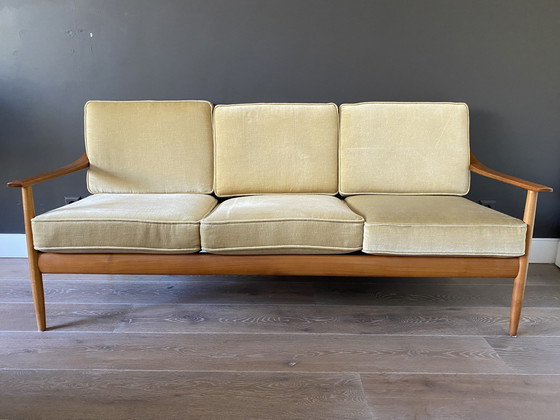 Image 1 of Wilhelm Knoll Anitmott Sofa/Sofa in Kirschholz 60er Jahre