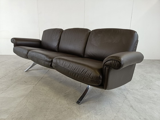 Image 1 of De Sede DS31 Sofa aus braunem Leder, 1970er Jahre