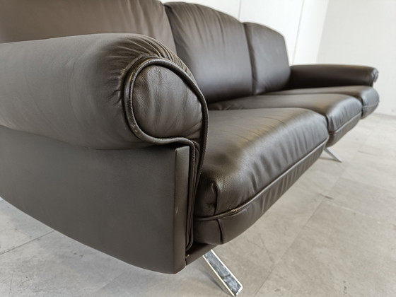 Image 1 of De Sede DS31 Sofa aus braunem Leder, 1970er Jahre