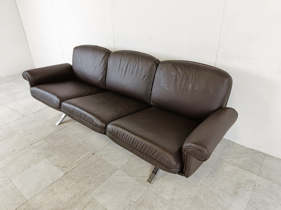 Image 1 of De Sede DS31 Sofa aus braunem Leder, 1970er Jahre