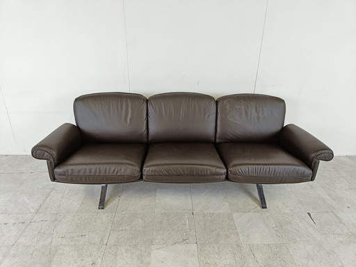 De Sede DS31 Sofa aus braunem Leder, 1970er Jahre