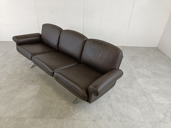 Image 1 of De Sede DS31 Sofa aus braunem Leder, 1970er Jahre