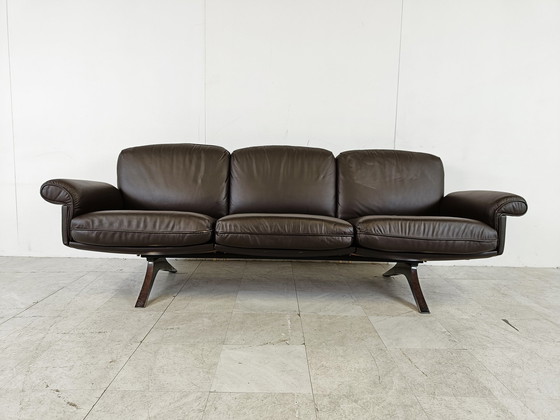 Image 1 of De Sede DS31 Sofa aus braunem Leder, 1970er Jahre