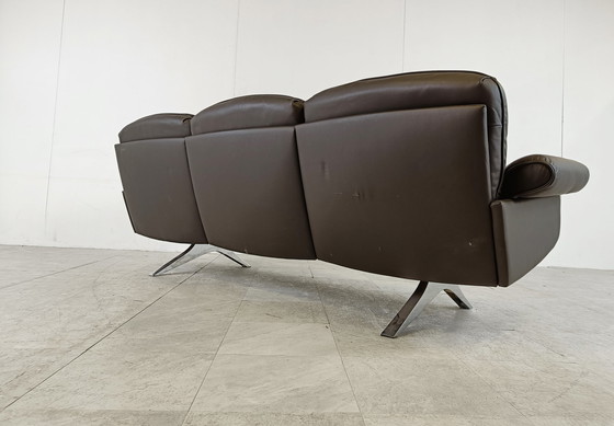 Image 1 of De Sede DS31 Sofa aus braunem Leder, 1970er Jahre