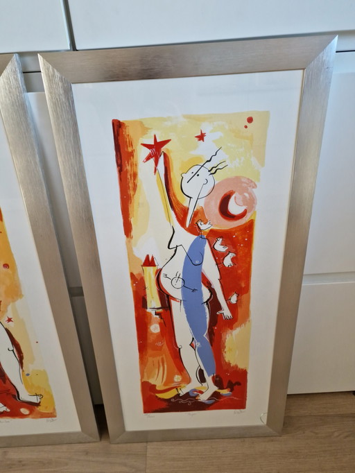 2x Angeles Nieto Siebdrucke