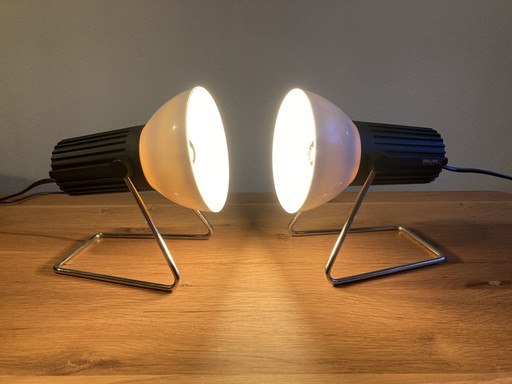 2x Philips Vintage-Tischlampe