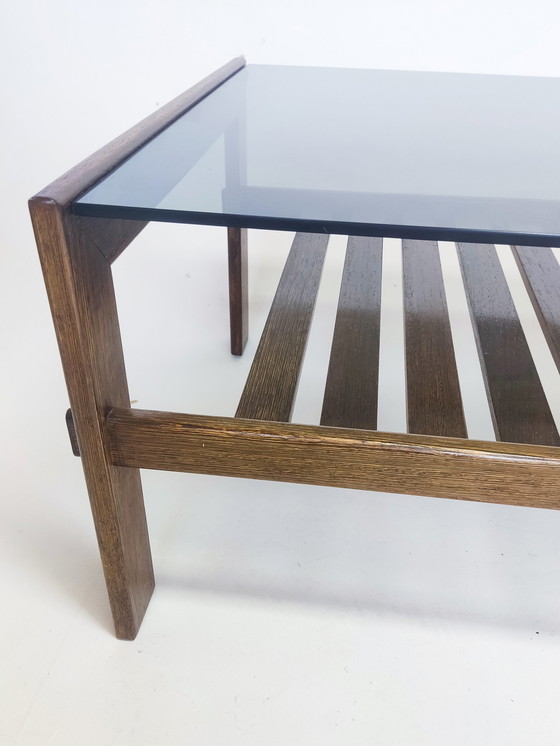 Image 1 of Vintage Couchtisch aus Wenge-Rauchglas