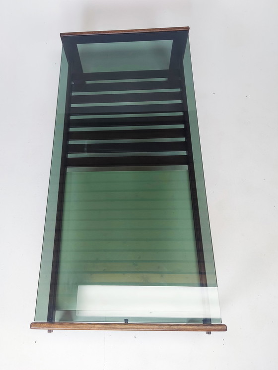 Image 1 of Vintage Couchtisch aus Wenge-Rauchglas