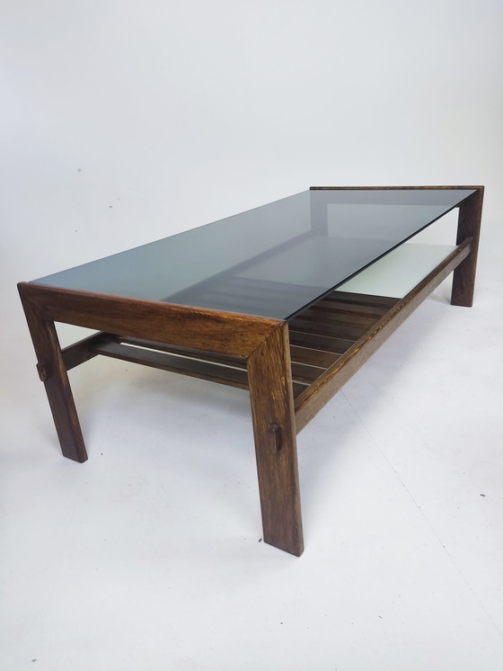 Image 1 of Vintage Couchtisch aus Wenge-Rauchglas