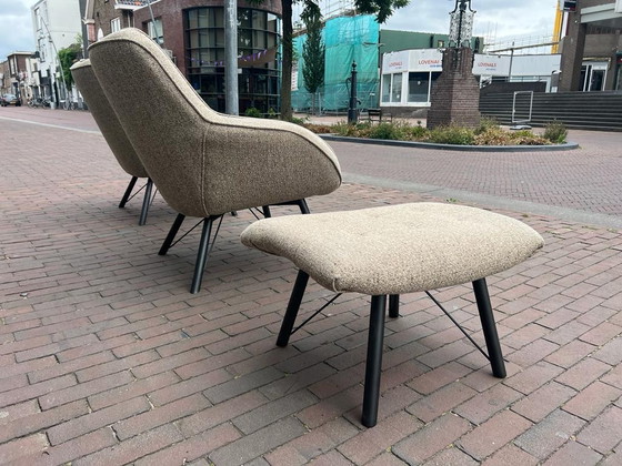 Image 1 of 2x Nix Design Joe Sessel + Fußhocker